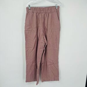 Madewell #NF097 Womens Breezewoven Pull-On High-Rise Straight Pants Pink Medium